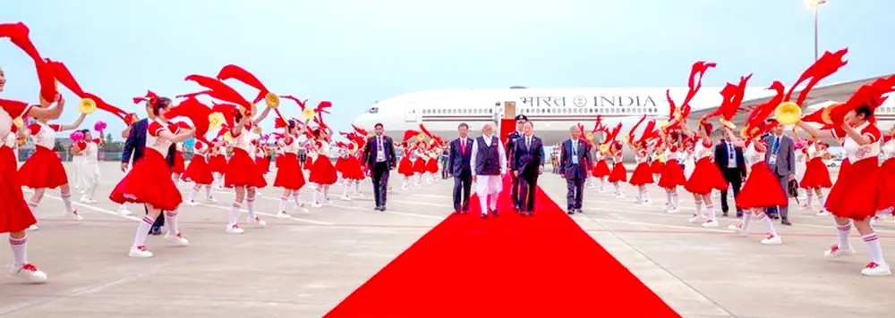 Prime Minister Narendra Modi reaches China.